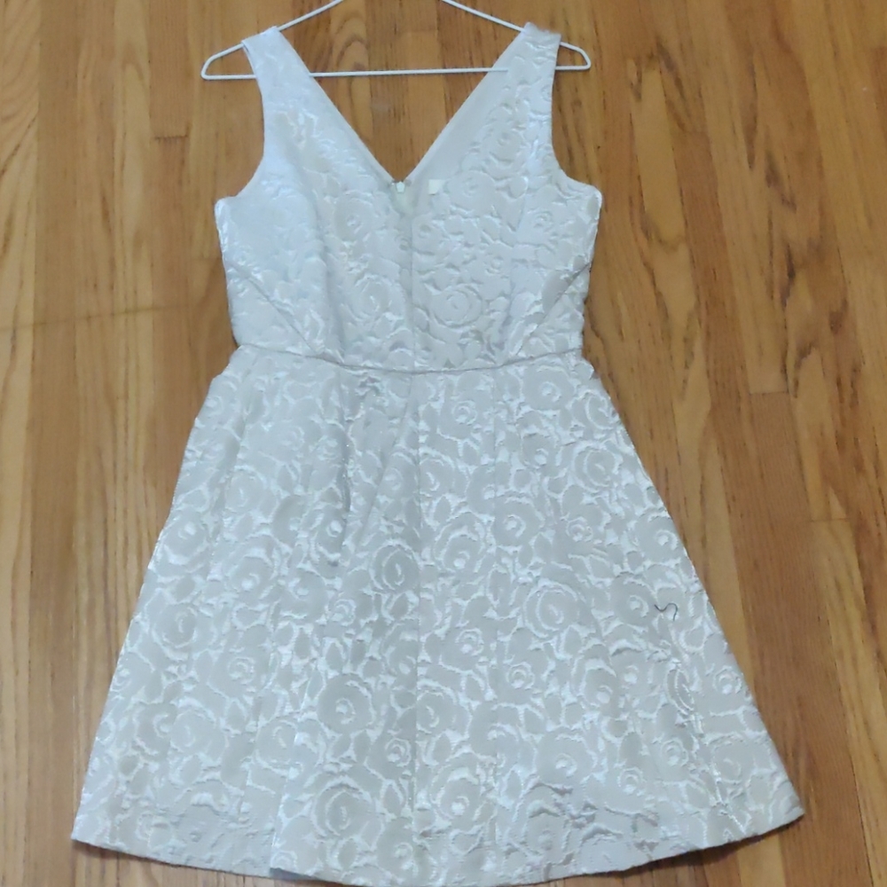 ERIN Erin Fetherston Champagne Embossed Dress